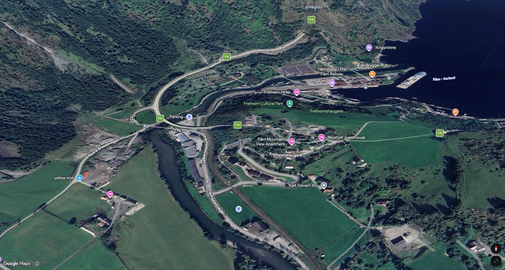 Flåm, Aurlandsfjord