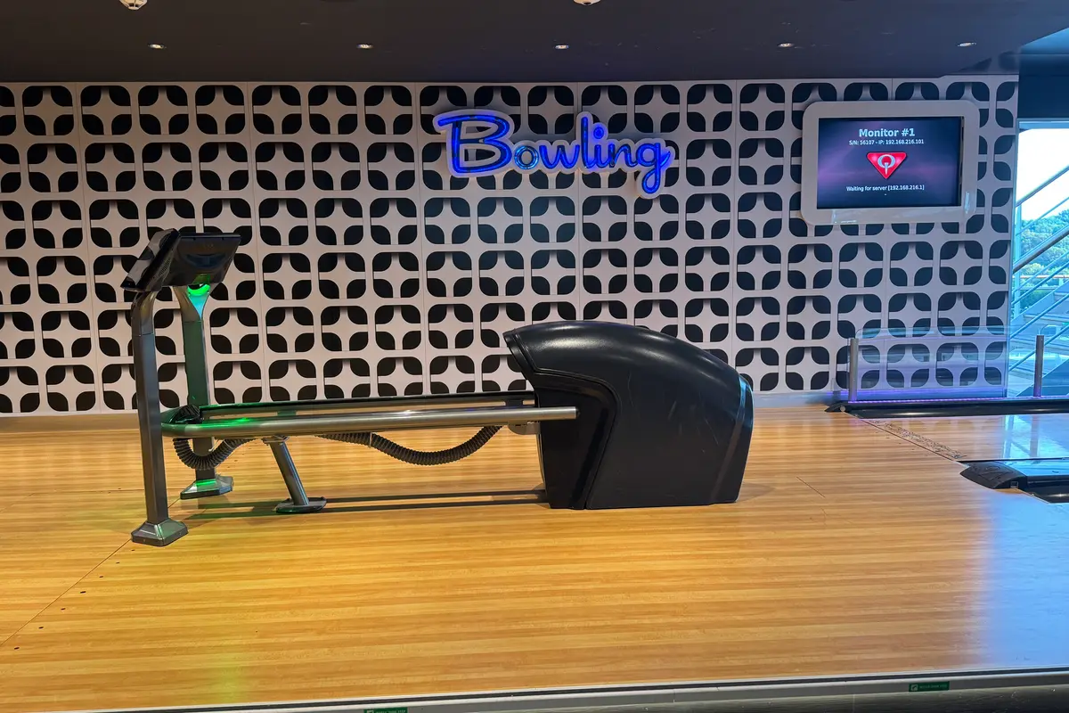 Die Bowlingbahn an Bord der MSC Euribia