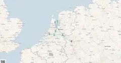 Routenkarte: Rhein Erlebnis Niederlande & IJsselmeer