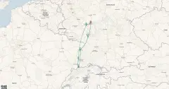 Routenkarte: Kurs Südlicher Rhein
