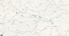 Routenkarte: Donau Städte Panorama