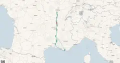 Routenkarte: Rhône Route Intensive