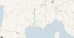 Routenkarte: Rhône Route Méditerranée