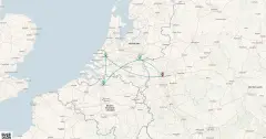 Routenkarte: Rhein & Schelde Metropolen Erlebnis