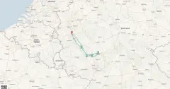 Routenkarte: Rhein Kurz-Kreuzfahrt Main & Loreley