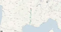 Routenkarte: Rhône Route Provence