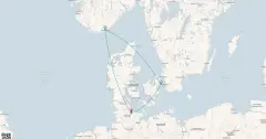 Routenkarte: Kurzreise nach Norwegen & Dänemark ab Kiel
