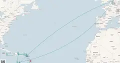 Routenkarte: Karibische Inseln ab Barbados