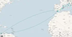 Routenkarte: Große Mittelmeer-Reise ab Mallorca