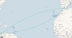 Routenkarte: Andalusien, Kanaren & Madeira ab Mallorca