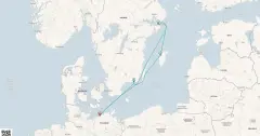 Routenkarte: Kurzreise nach Schweden ab Warnemünde
