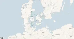 Routenkarte: Minikreuzfahrt nach Dänemark ab Kiel