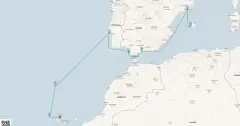 Routenkarte: Osterreise Kanaren & Andalusien ab Teneriffa