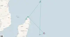 Routenkarte: Mauritius, Seychellen & Madagaskar