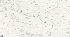 Routenkarte: Deutsche Flusslandschaften von Passau nach Trier
