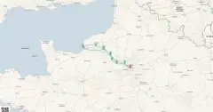 Routenkarte: La Belle France: Paris & Normandie