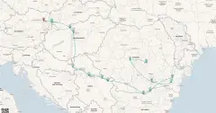 Routenkarte: Abenteuer Donau und  Transsilvanien