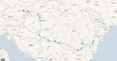 Routenkarte: 1.200 Meilen entlang der Donau
