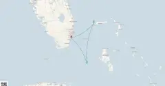 Routenkarte: Bahamas