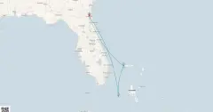 Routenkarte: Bahamas