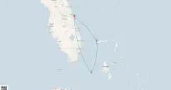 Routenkarte: Bahamas