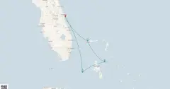 Routenkarte: Bahamas