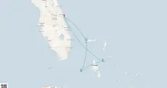 Routenkarte: Bahamas