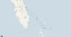 Routenkarte: Bahamas