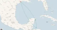 Routenkarte: Westliche Karibik