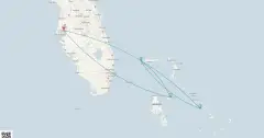 Routenkarte: Bahamas