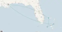 Routenkarte: Bahamas