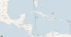 Routenkarte: Karibik & Panama