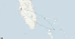 Routenkarte: Bahamas