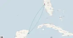 Routenkarte: Kreuzfahrt in der Westlichen Karibik