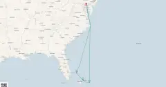 Routenkarte: Bahamas