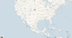 Routenkarte: Fahrten - Panamakanal
