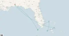 Routenkarte: Bahamas