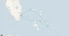 Routenkarte: Bahamas