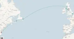 Routenkarte: Karnevalsreisen - Transatlantisch