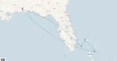 Routenkarte: Bahamas