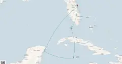 Routenkarte: Key West, Mexiko & Cayman