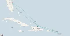 Routenkarte: St. Thomas & St. Kitts-Kreuzfahrt