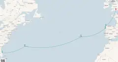 Routenkarte: Spanien & Bermuda Transatlantik
