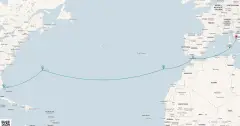 Routenkarte: Italien & Portugal Transatlantisch