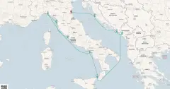 Routenkarte: Das Beste von Italien & Kroatien