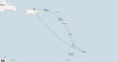 Routenkarte: Kreuzfahrt in der Südlichen Karibik