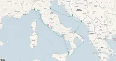 Routenkarte: Das Beste von Italien & Kroatien