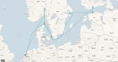 Routenkarte: Das Beste aus Skandinavien