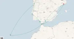 Routenkarte: Spanien, Portugal & Marokko