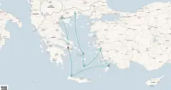 Routenkarte: Best of Greece